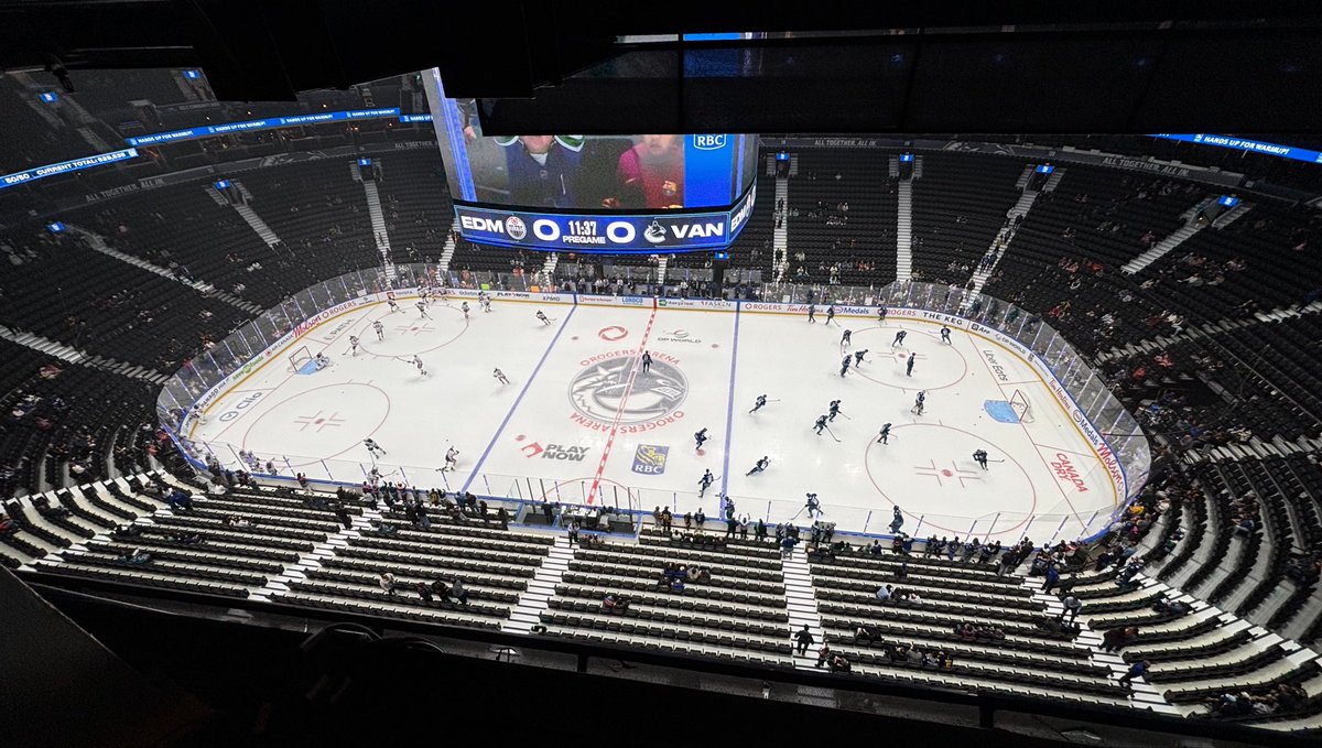 BatchHockey's tweet photo. Warmup #Canucks lines vs. @EdmontonOilers 

DeBrusk. EP40. Karlsson.
Öhgren. Rossi. Boeser.
O’Connor. Chytil. Lekkerimäki.
Cotter. Cootes. Gallagher.

Buium. Hronek.
Oleksiak. Schenn.
Brisebois. Mancini.

🥅Tolopilo🥅

6pm on @KiSSWestCoast and Seekr https://t.co/VkfYy6YkX1