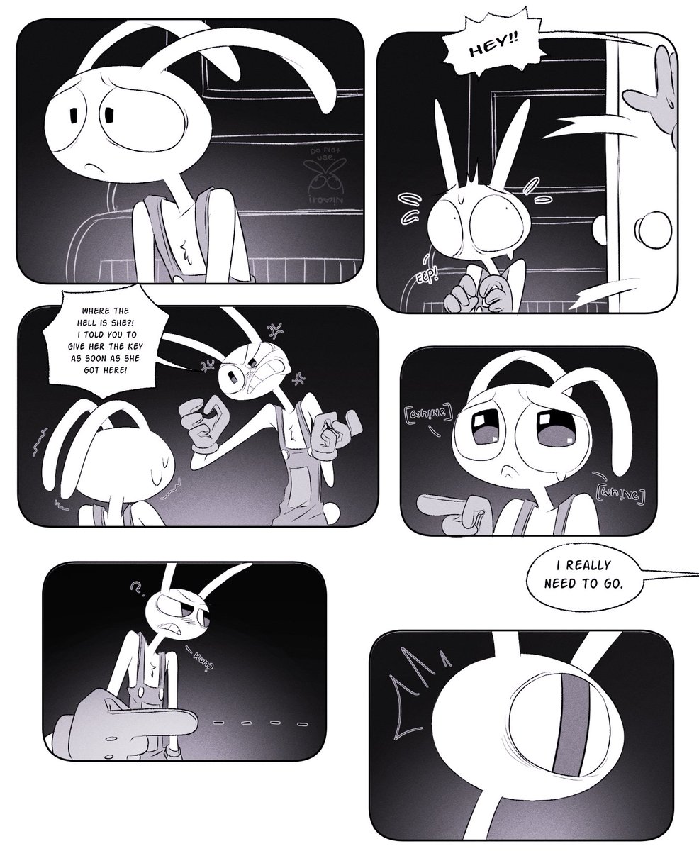 Irominn's tweet photo. Finally finished. I got inspired a while a go by @li_cocco and their super cute funny bunny drawings of the mind escape Jaxes! 💜🩷 And as I have said before, please don't use my work. Thank you. https://t.co/aJJwG1yJPX