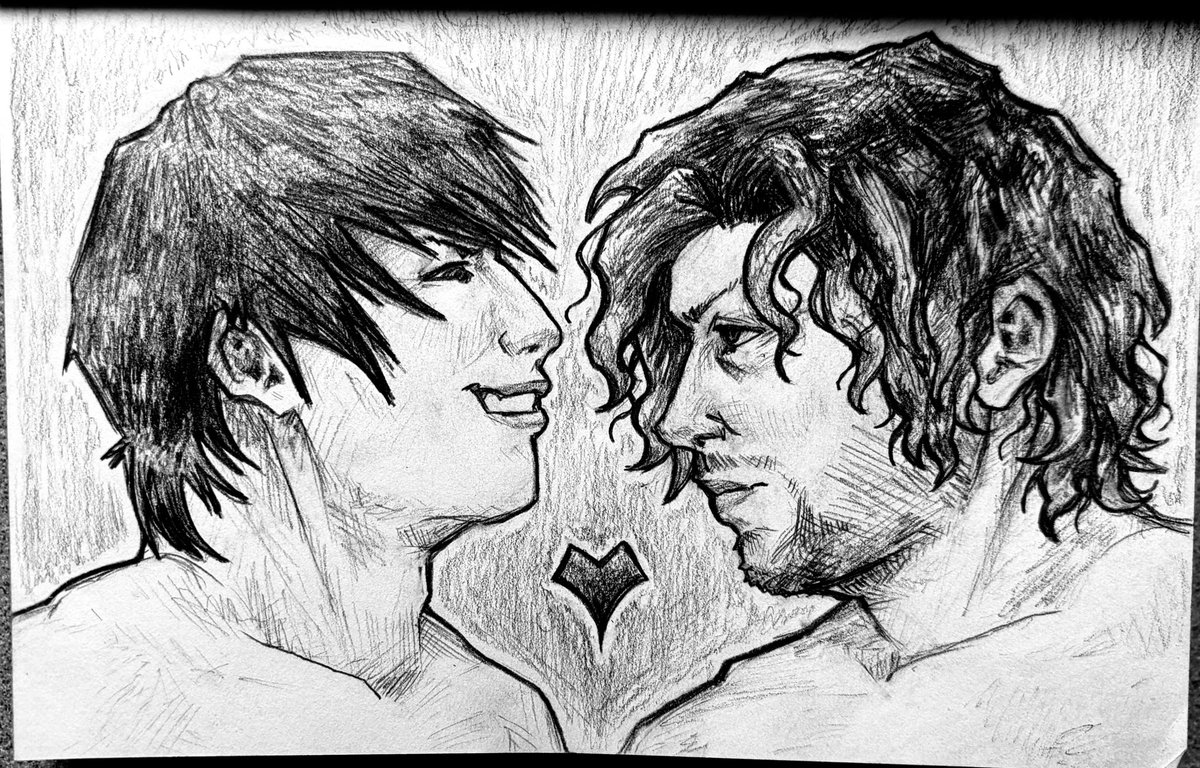 cole_conut's tweet photo. in better news, i finished my golden lovers drawing as a gift for my friend who just so happens to be the biggest kenny omega x kota ibushi fan EVER 👀👀

it’s a little messy cause it’s all from memory but who caarreessuughh https://t.co/Afrcxu2GgX