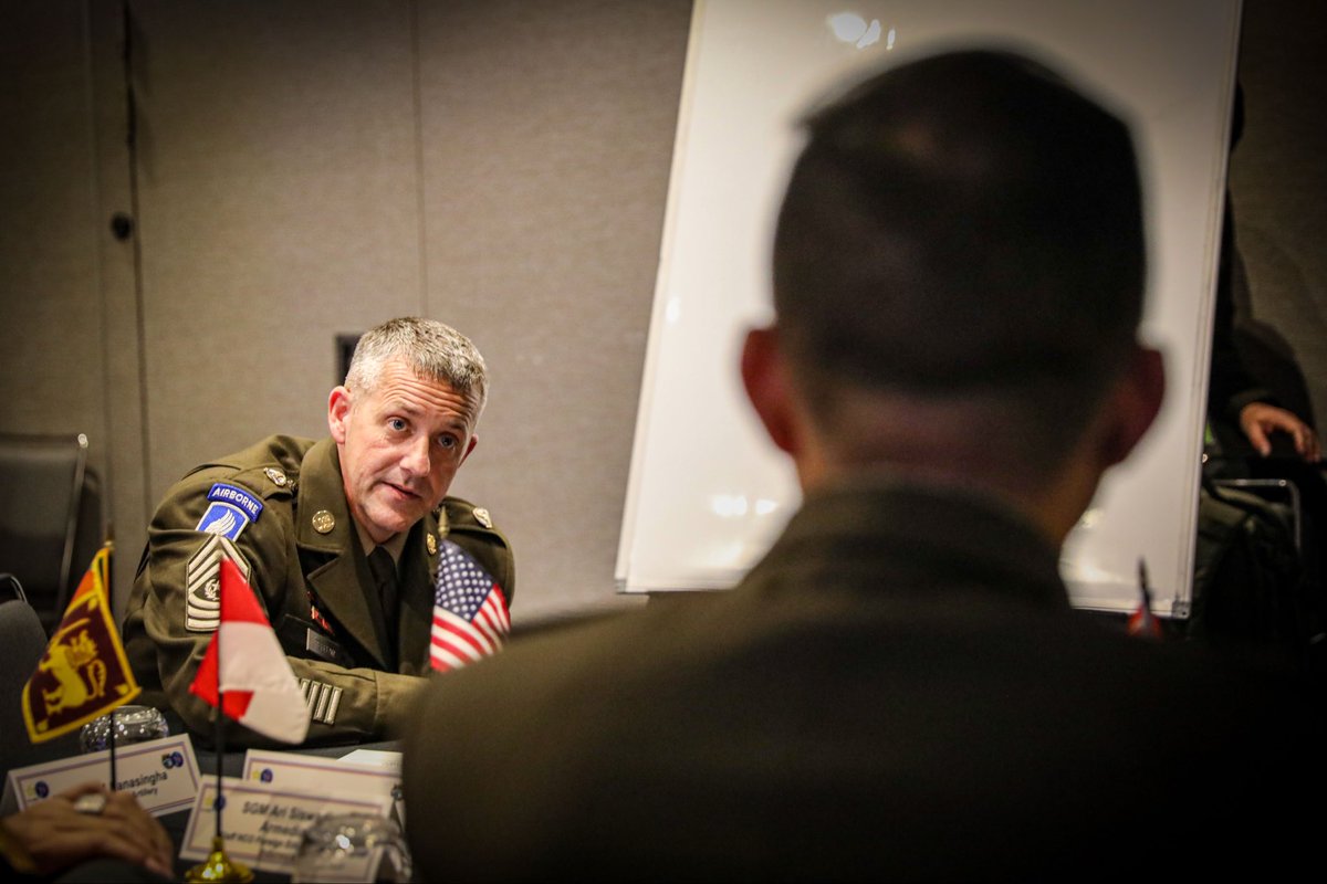 USARPAC's tweet photo. After discussing NCO development, partner support and interoperability, leaders broke into small groups to develop actions for the year ahead, leading into the Indo-Pacific Armies Chiefs Conference in Singapore.

#IPAMS #FreeAndOpenIndoPacific #StrongerTogether https://t.co/wSEmAMVOxN