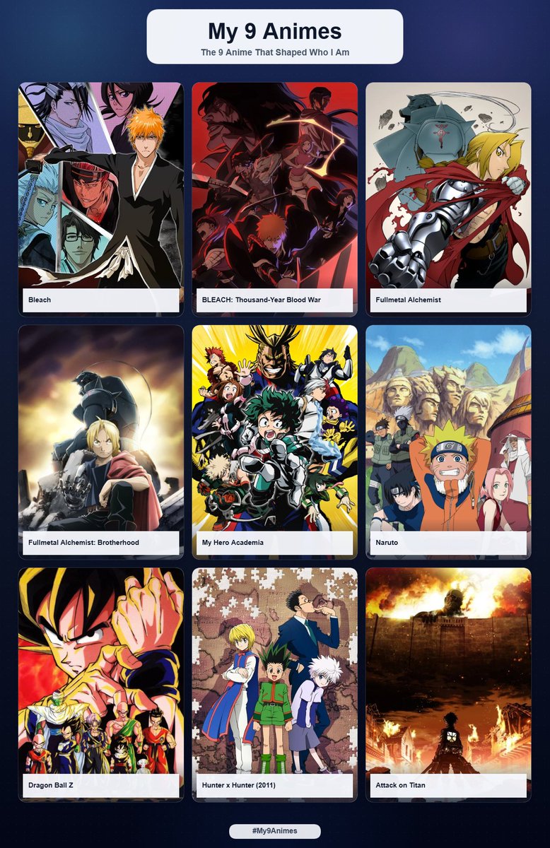 REBSvivableach's tweet photo. 9 animes que formaron quien soy hoy: https://t.co/cXRJWgycln