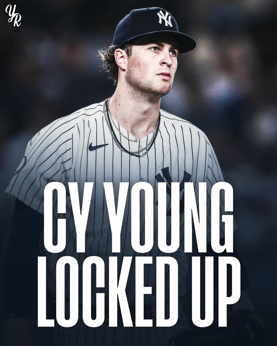 YankeeReport_'s tweet photo. Cam Schlittler’s Cy Young season is complete.

33 GS
193.2 IP
1.95 ERA
239 SO
0.92 WHIP

One of the greatest pitching seasons in franchise history. https://t.co/cNcgE4Dhza