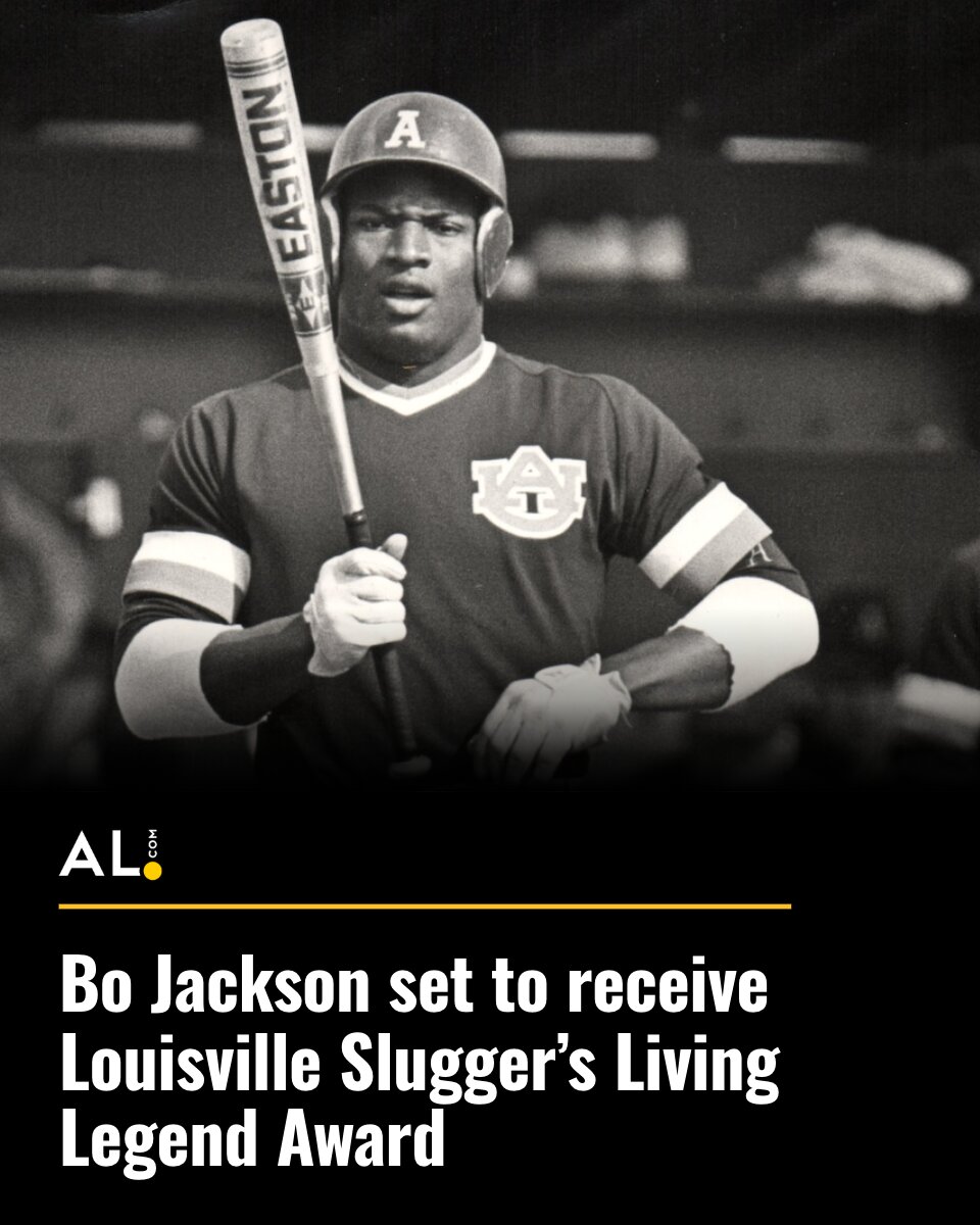 aldotcom's tweet photo. Give it up for Bo Jackson, as he joins Frank Thomas as the second former Auburn Tiger to earn the honor of being named a Louisville Slugger Living Legend! https://t.co/iswmE4cU2C