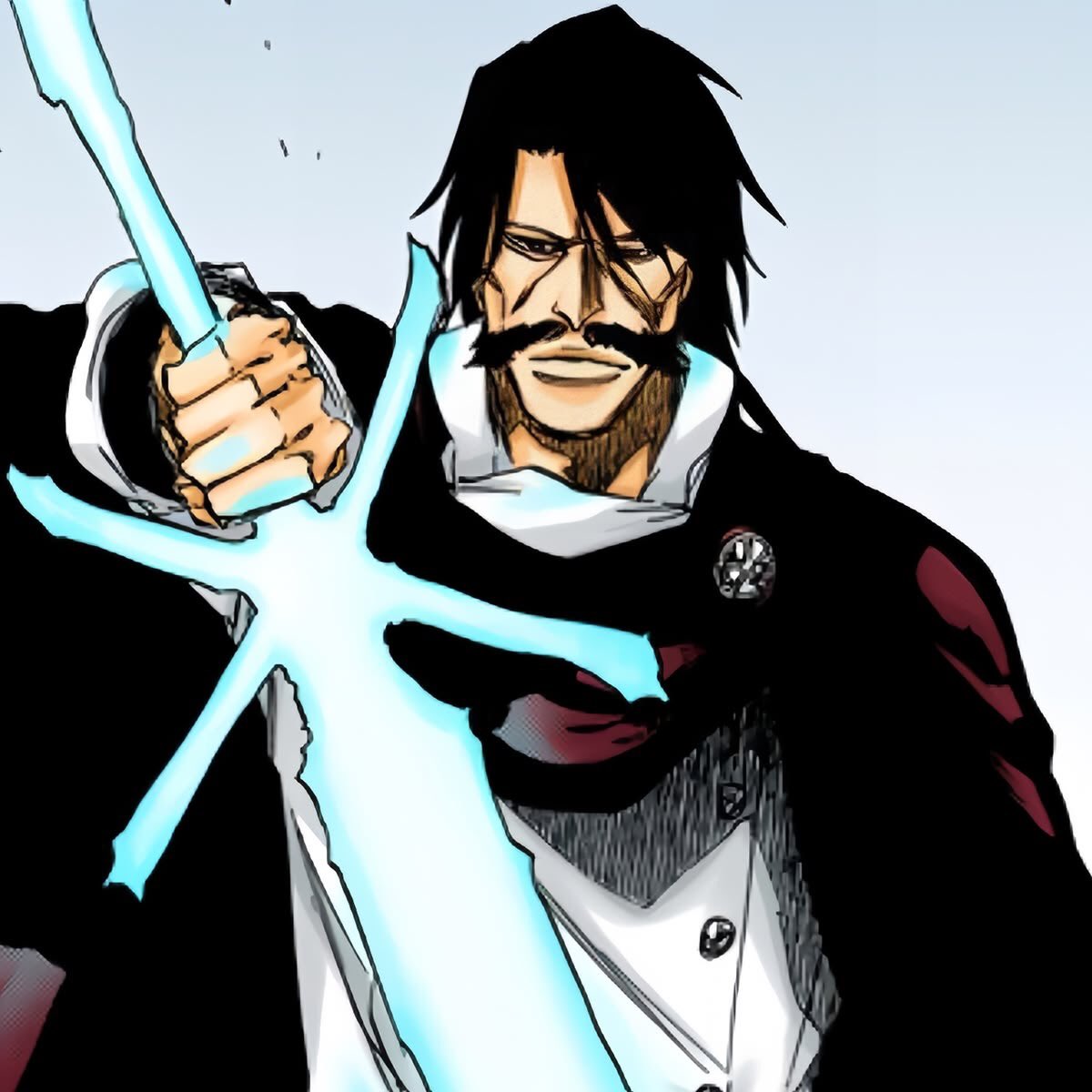 arrancarsaga's tweet photo. the bleach big villains look like just regular dudes for the most part, no crazy character design, but they’re so charismatic and auraful despite of that. like you can immediately tell that this guy is built different. https://t.co/Dr95YrVGwZ