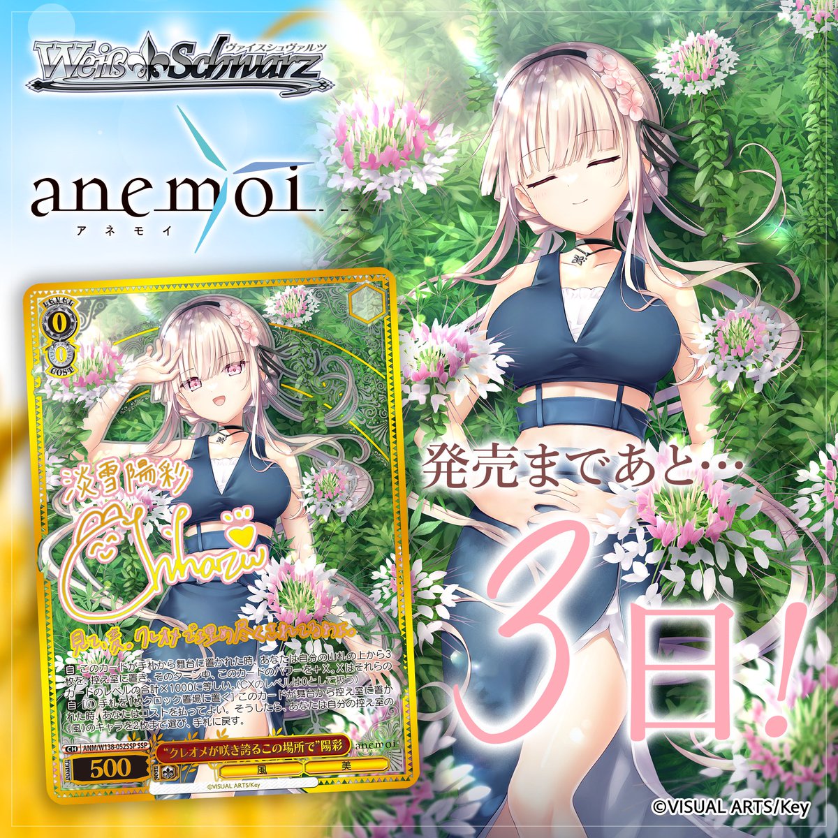 wstcg's tweet photo. 10月2日(金)発売
ブースターパック anemoi

発売まであと…3日！
✅お買い求めは全国の家電量販店・カードショップにて💫

🔽商品情報はこちら！
https://t.co/0sjSWB8BM7

#アネモイ #WS https://t.co/RDjwILj6mB