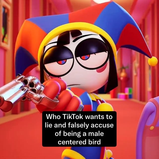 Katset2754's tweet photo. Who TikTok wants to lie, look stupid and falsely accuse of being a male centered bird in 2026 only for a certain character to be a woman the whole time vs the ACTUAL male centered birds in 2012 and 2019-2026. https://t.co/1epBTt7vXb