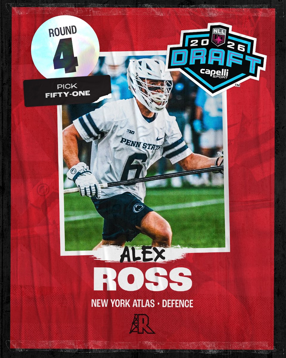 NLLRoughnecks's tweet photo. NOT DONE YET‼️  

With the 51st pick, we have selected Alex Ross 🙌 https://t.co/7tr7i4gSm6