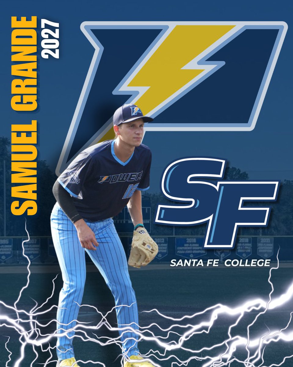 PowerBSB's tweet photo. Congratulations to 2027 Samuel Grande on his commitment to Santa Fe College! ⚡️

@SamuelGrande20 @perfectgameusa @curve_sports 
#PowerUp #More4Most https://t.co/wf2EULLy0g
