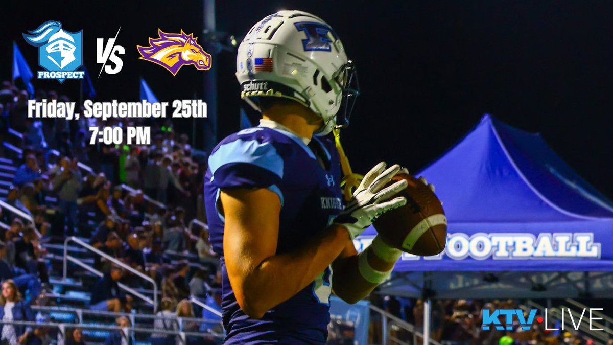 _knightmedia's tweet photo. TOMORROW!!! Varsity Football vs. Rolling Meadows. Starting @ 7:00 pm. Catch the game from home exclusively on KnightTV Live! 
https://t.co/05Uadklqws

@KnightsofPHS @ScottMcD_PHS @PHS_A_Boosters @KnightTEMPO @RMHSMUSTANGS https://t.co/yoaLtOZ9yp