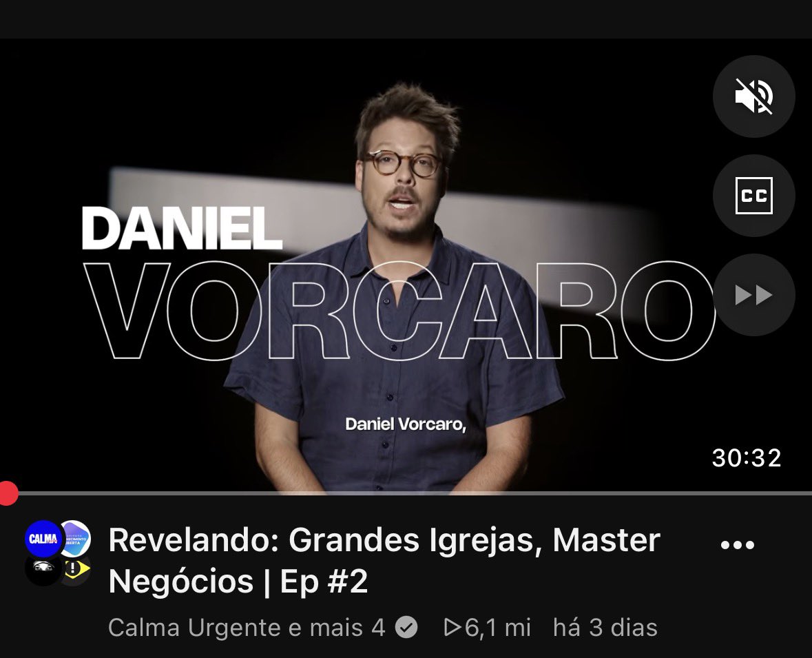 Dudu's tweet photo. Três dias no ar e mais de 6 milhões de views em um vídeo de TRINTA MINUTOS expondo a ligação da igreja da Lagoinha com Vorcaro e o miliciano. 

E na mesma semana do vídeo o Flávio Bolsonaro assume o lado da igreja evangélica e ataca o legado da padroeira do Brasil. https://t.co/41eP5e0Ufk
