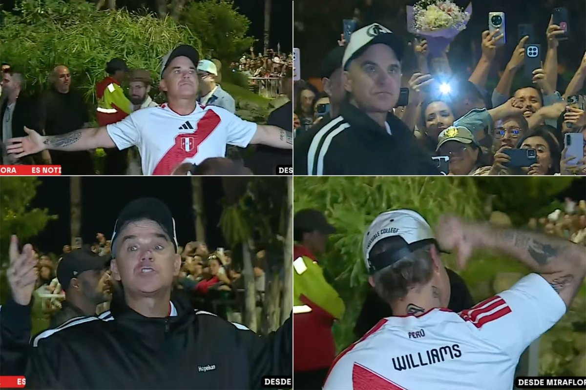 OutPeru's tweet photo. Bien Robbie Williams 👏

Váyanse a la mierda @ONEntertain y @MuniSanMiguelPE https://t.co/mNPwm8dfEX