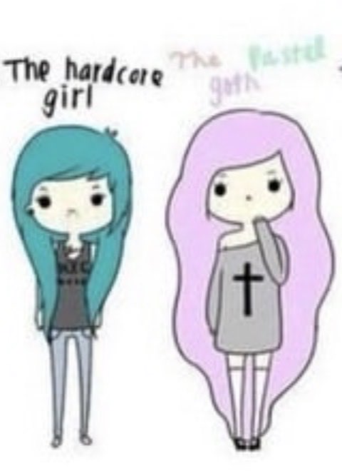 Oheckitsbeck's tweet photo. she’s in her tumblr girl pastel goth era #raincode https://t.co/arfb7xJ4r8