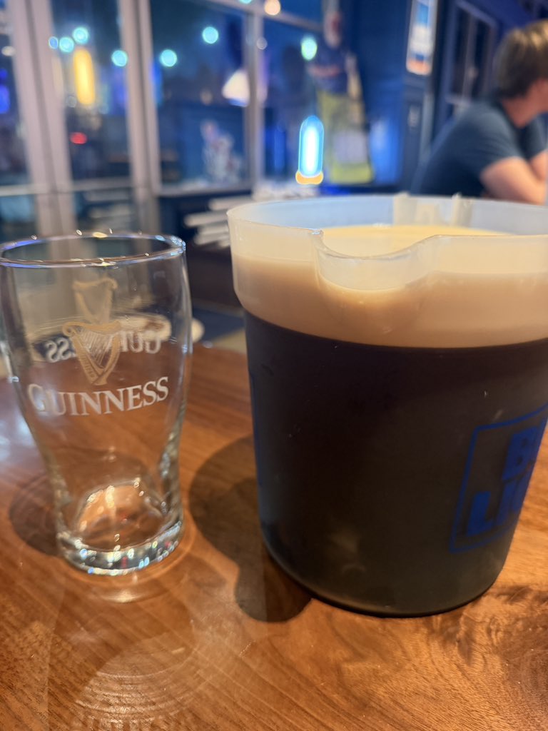 coalburner29's tweet photo. Guinness pitcher. Set the tone. https://t.co/F5FX1yh7pC