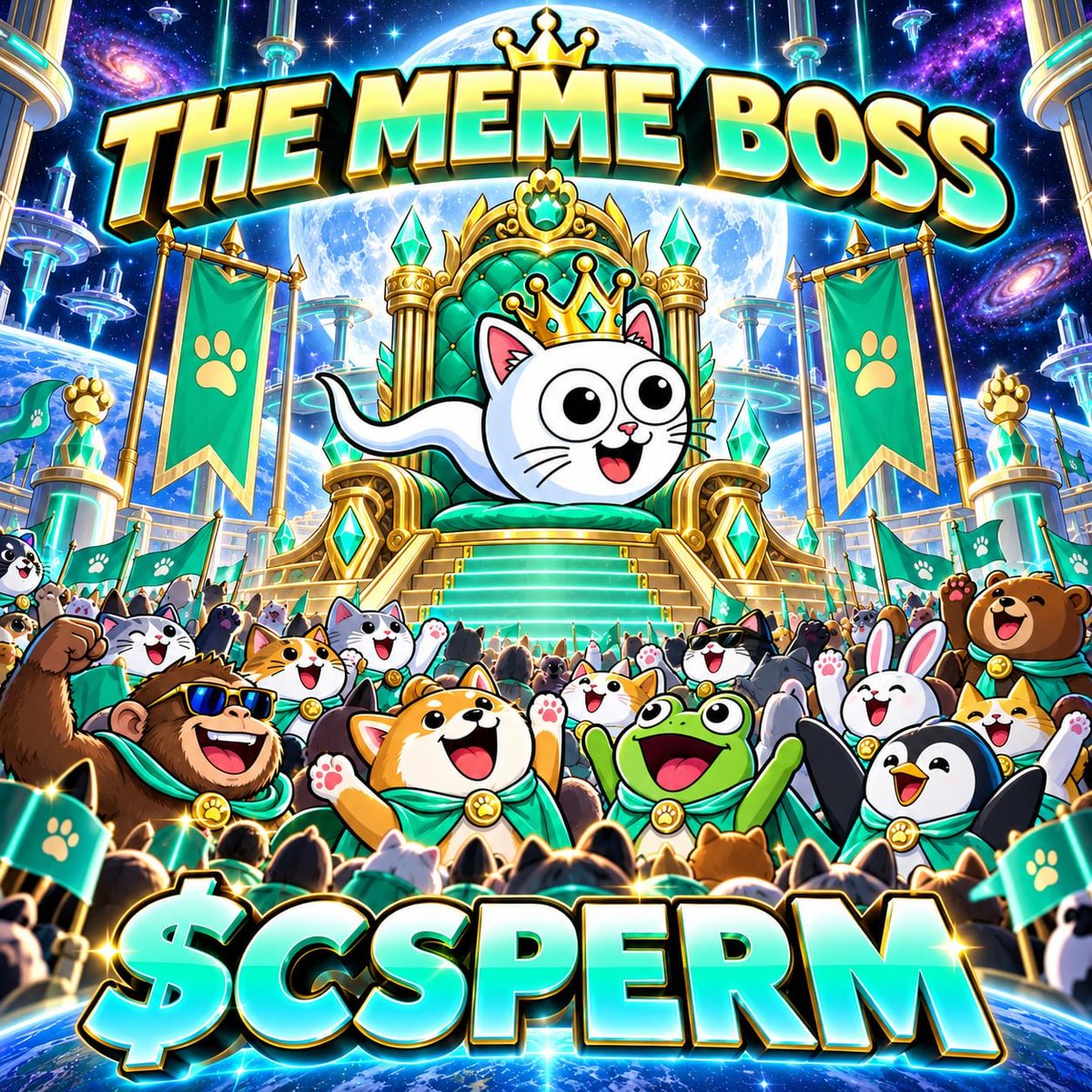 CSpermOnSol's tweet photo. 👑 THE MEME BOSS HAS ARRIVED.

$CSPERM isn’t here to follow the pack—it’s here to lead the entire meme kingdom. The army is growing, the community is getting louder, and the throne is ours.

This is only the beginning. 🚀🌕🐱

ca: HuhTvXbymK3fPgrV2hcSNUuUDiNFD1xGx2eMmo2apump https://t.co/dSFzZabEMU