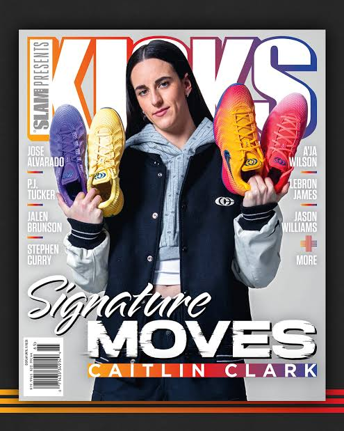 jamelehill's tweet photo. Stephanie White and the coaching staff wearing Kelsey Mitchell slam shirts but didn't do that for Caitlin's Slam Kicks cover for her highly anticipated Nike shoes. Very on brand for this staff https://t.co/KLHHZP2fA5