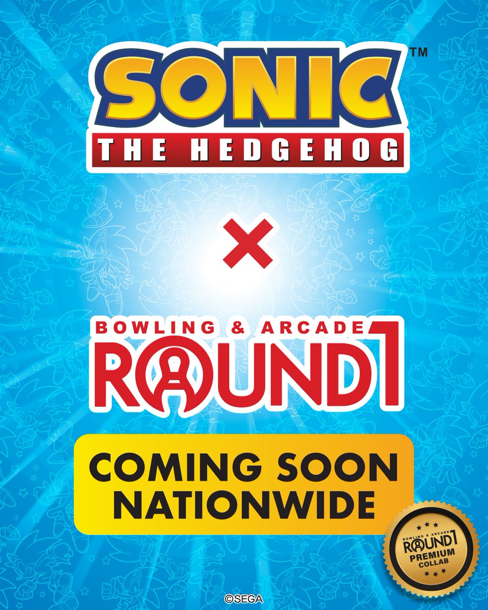 Round1USA's tweet photo. Go full speed ahead 💨

Sonic the Hedgehog is racing into Round1 for an exciting new collaboration coming soon!

Stay tuned, more details are right around the corner! 🏁

@sonic_hedgehog 
#Round1USA #round1 #sonicthehedgehog #R1PremiumCollaboration https://t.co/auqAYvBM3k