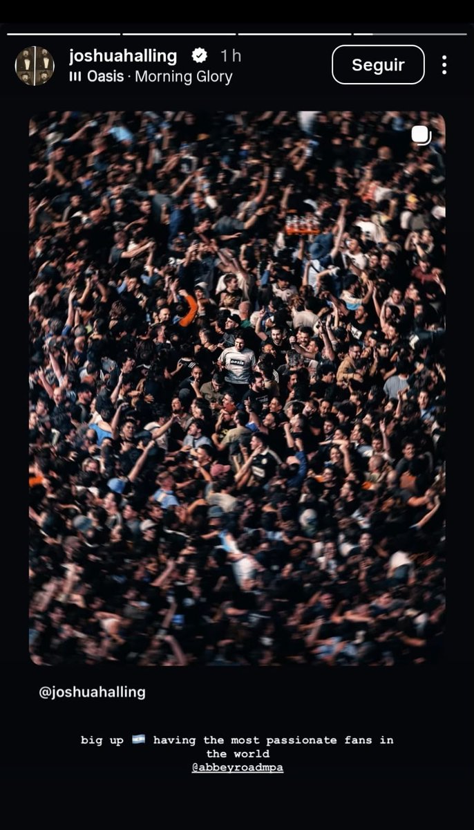 somoscorta's tweet photo. "Argentina tiene los fanáticos más apasionados del mundo"

La foto de Joshua Halling en el recital de Oasis en el estadio de River ganó en la categoría Momento Musical del Año en el concurso de fotografía Abbey Road.

https://t.co/ASi4qayayS https://t.co/2x2BZYm6TK