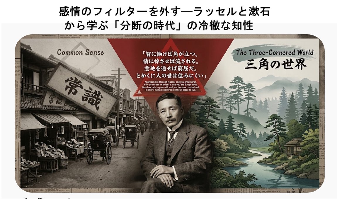 russellian2's tweet photo. 感情のフィルターを外すとき——ラッセルと漱石から学ぶ「分断の時代」の冷徹な知性
https://t.co/JMf7wFsi53
愛こそが物事を真に理解するための鍵であると言う人々がいますが、もしそれが科学的な（＝客観的な）理解を指しているのであれば、私は彼らが正しいとは思いません。しかしながら、憎しみ https://t.co/Lo44Mmb7a6