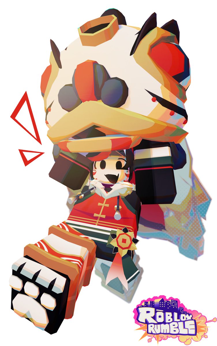 CherishBerryz's tweet photo. With a heart aflame, Kai steps foot! Kai is 1 of our 5 selectable dps characters! His passion is lion dancing, sweeping away foes with his rhythm!

Character design: @kohaiiyo 
Renders/Model : @CLAlRD3LUN3 

#RobloxRumble https://t.co/jPPyBdmnRu