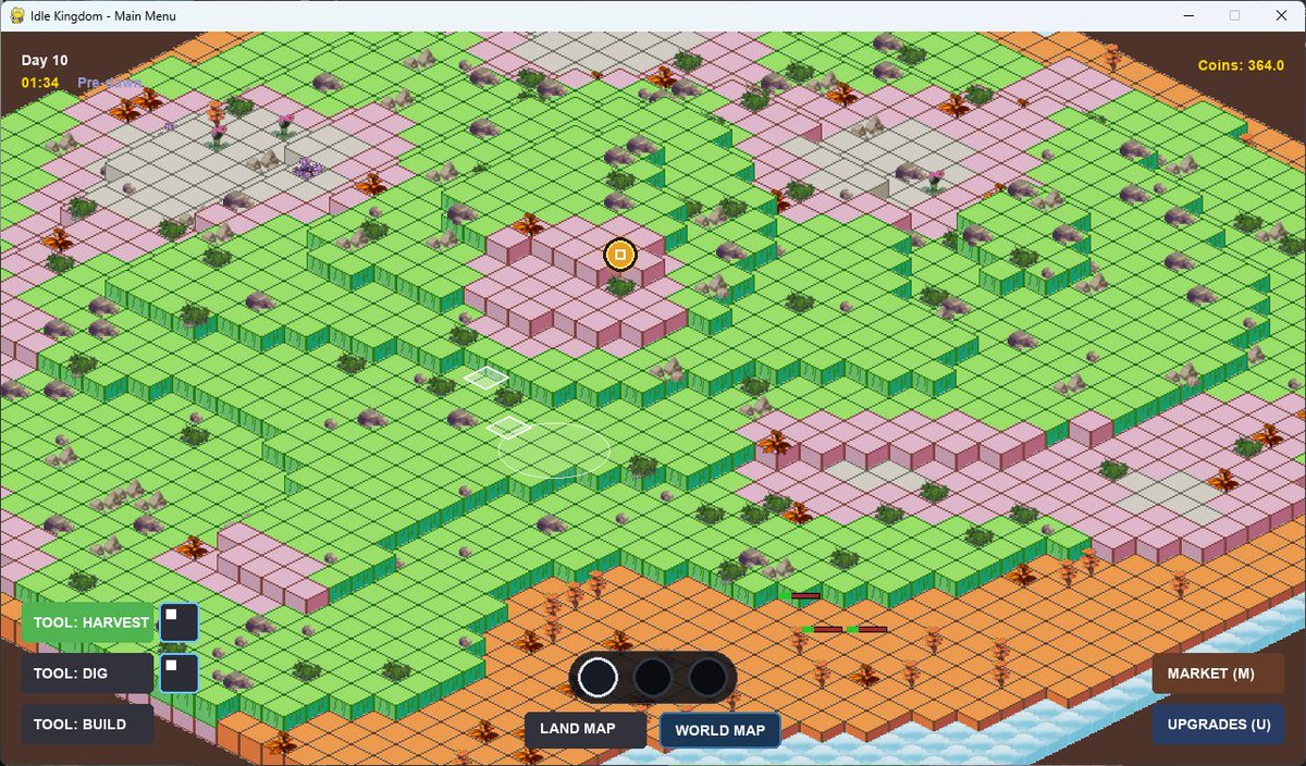 MysticalM_Media's tweet photo. 0,25,50 offset which looks better? Clean and flat or chaos? 
#IdleKingdom 
#MysticalMenagerieMedia 
#Indiedev #Gamedev #GameDesign #Steamgame #Pygame https://t.co/3j6UygT0Xz