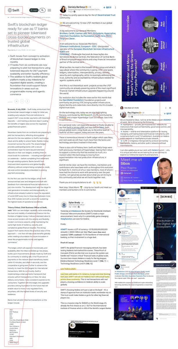 SYCR6h8A4qUyAHf's tweet photo. #Swift #LFDT #Barbosa
#Hedera #CLPR
SWIFT will use the Hedera network. https://t.co/rErdPG3v5H