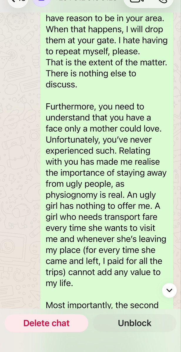 tobyasky's tweet photo. I do not agree with him on this part though.

You cannot have s£x with someone multiple times, and because you guys fell out, you’re now saying she’s ugly, she has a face only a mother could love.

Bro, you were kissing that face when everything was good. Stop it. Say something else.
