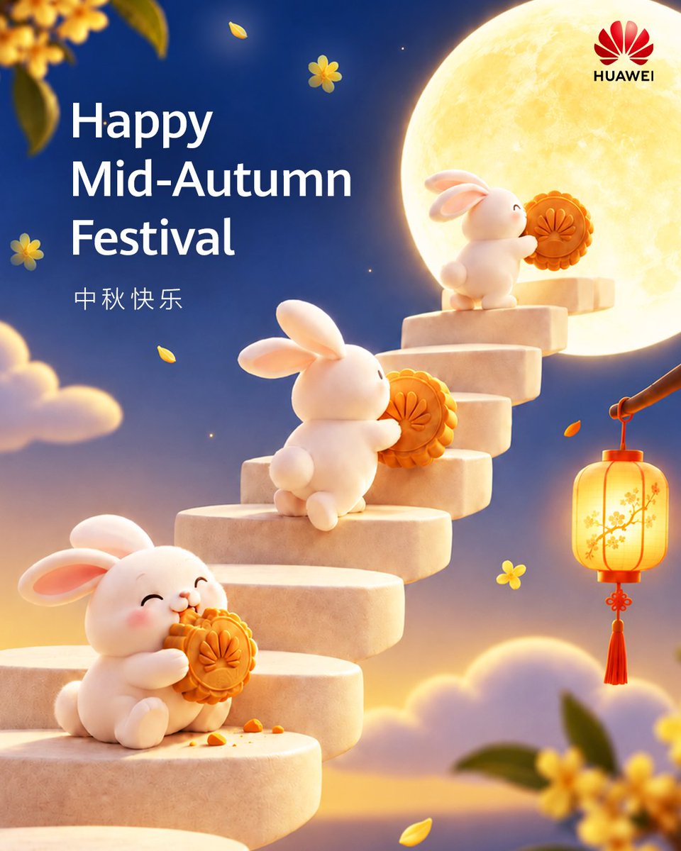 HuaweiEntAPAC's tweet photo. ✨ Wishing you and your loved ones a joyful Mid-Autumn Festival! May the full moon bring happiness, togetherness, and beautiful moments. 🥮🌕

#Huawei #MidAutumnFestival2026 https://t.co/ycDyKjrvK2