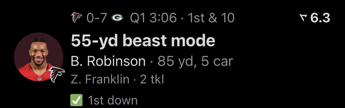 CashCade1's tweet photo. Just read this writeup. I talked about Green Bay and their leak in outside runs….
Bijan to the crib https://t.co/eZMYnxNIgl