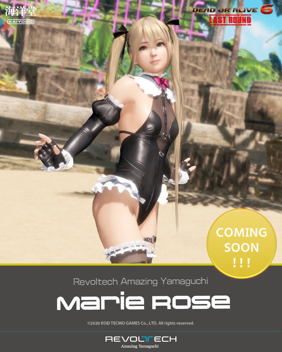 kaiyodo_PR's tweet photo. 【New product Coming Soon📢】

A new action figure presented by #Kaiyodo × #KoeiTecmoGames
Marie Rose from DEAD OR ALIVE 6 Last Round
Comes to Revoltech Amazing Yamaguchi❗

#DOA6LR https://t.co/Gi8kthZDIa