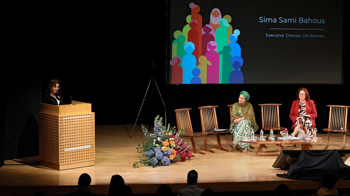 unwomenchief's tweet photo. A proud moment at #UNGA81: launching the 2026 Gender Snapshot with DSG @AminaJMohammed and @BjorgSandkjaer. Congratulations to the @UNWomen and @UNDESA teams behind it! The evidence is clear: when women lead and power is shared, decisions change -and the world moves forward. https://t.co/2oyI0oDwUm
