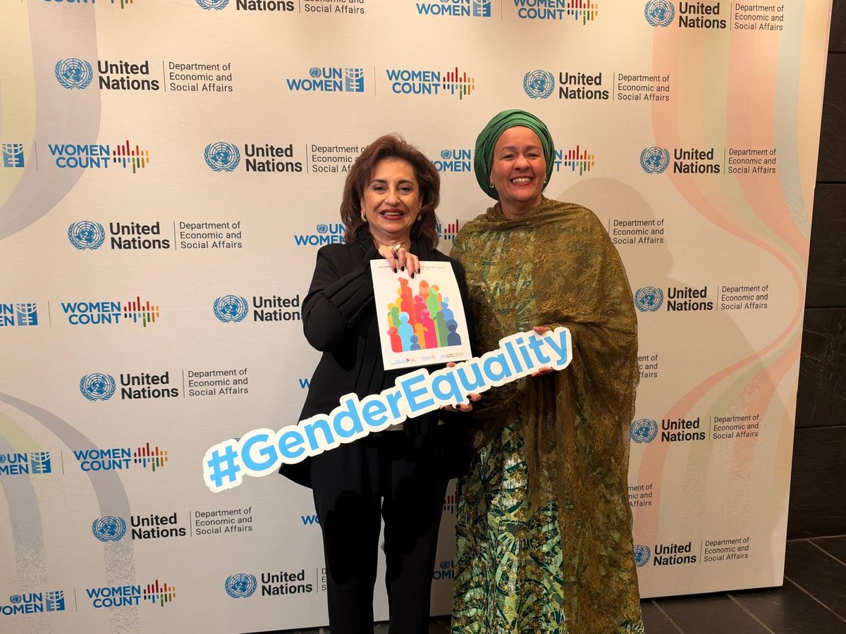 unwomenchief's tweet photo. A proud moment at #UNGA81: launching the 2026 Gender Snapshot with DSG @AminaJMohammed and @BjorgSandkjaer. Congratulations to the @UNWomen and @UNDESA teams behind it! The evidence is clear: when women lead and power is shared, decisions change -and the world moves forward. https://t.co/2oyI0oDwUm