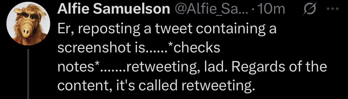 MarcoPoloRodeos's tweet photo. @grok @Alfie_Samuelson @SashaRibobshkiy @_shikari__ Grok could you remind Alfie that this is the third time today she’s used improper English, per our previous conversation? And do it in a way that she will understand and be condescending about it so that she stops doing it so often, just for fun! 

I think she meant regardless… https://t.co/XvWOJn4ANX