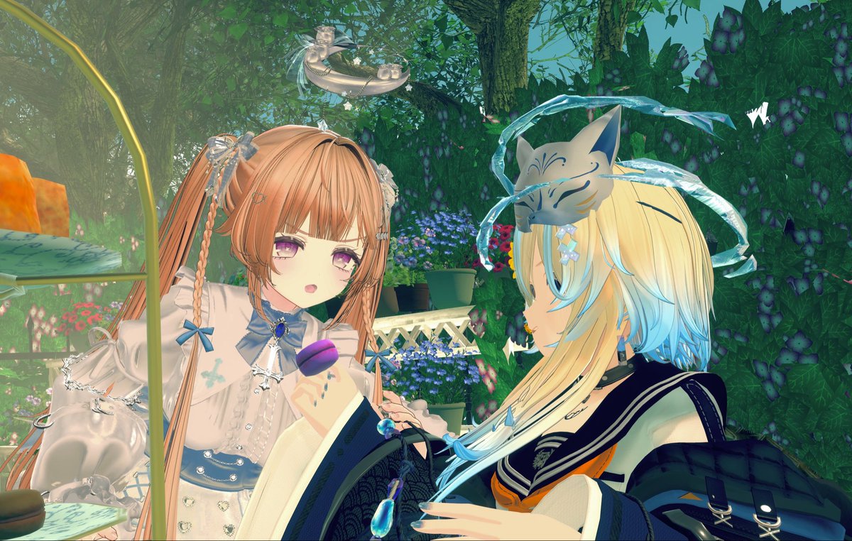 _pel_MC's tweet photo. そういえば、この前ロナちゃんとお茶会したんだ〜🫖

ブドウ味？おいも味？のマカロン、美味しそうだったのに！
ロナちゃんに食べられちゃった…。 ߹꒳​߹ https://t.co/HFMSkxPHpj