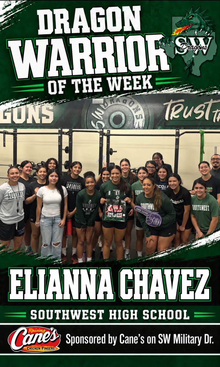 swisd_swhgbball's tweet photo. 2 weeks in a row!! Dragon Hoops has another Dragon Warrior! 

Congrats to Elianna Chavez! https://t.co/43mDGx39Ru