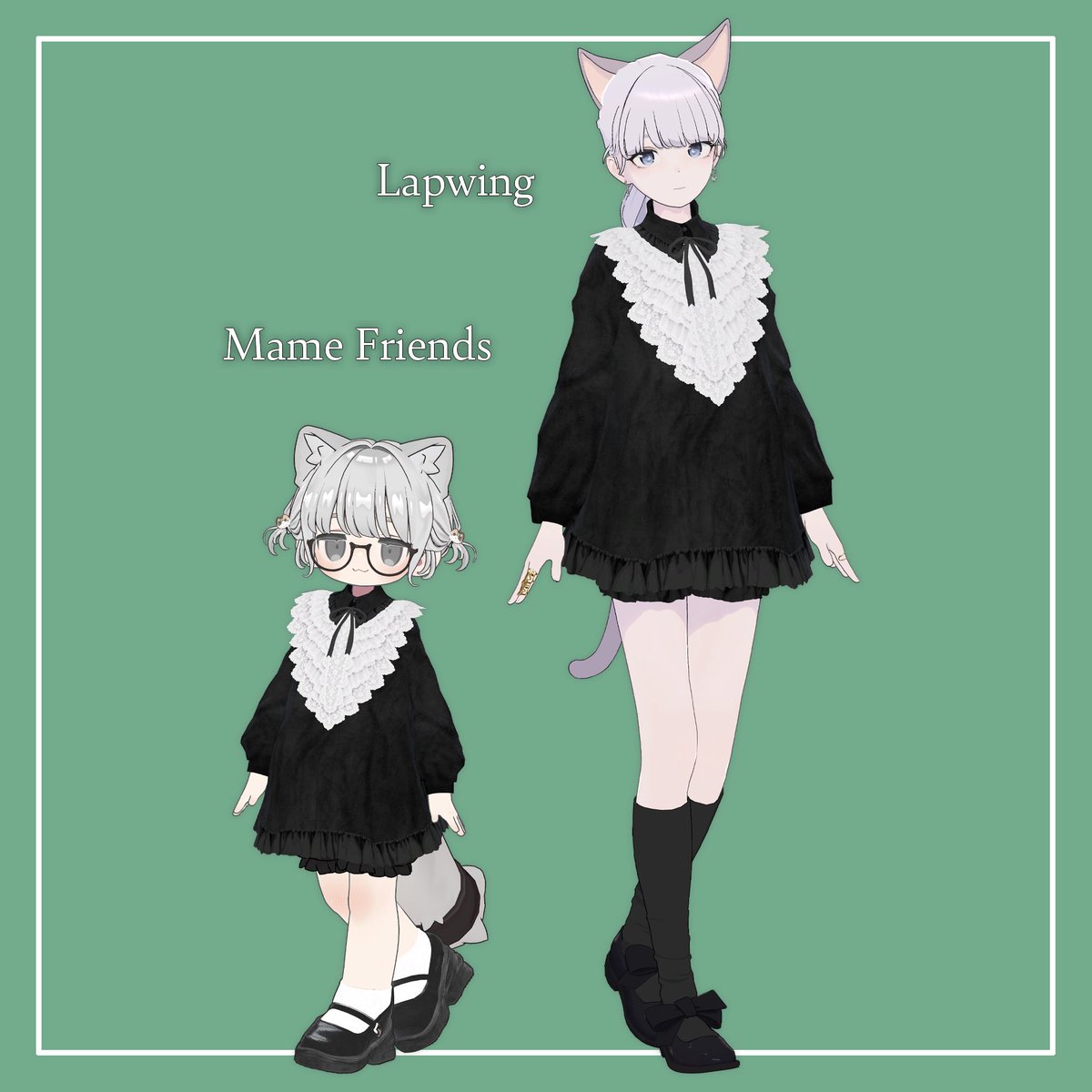 elesato_VR's tweet photo. 【VRChat】3アバター対応 LaceFrills Onepiece（MA対応）
https://t.co/CpSb2eyp1z

Lapwing、まめふれんず用の販売を追加しました。
Lapwing用のみドロワーズが追加されています ※オブジェクトは1体になっています。 https://t.co/sLfpm7Ssy2