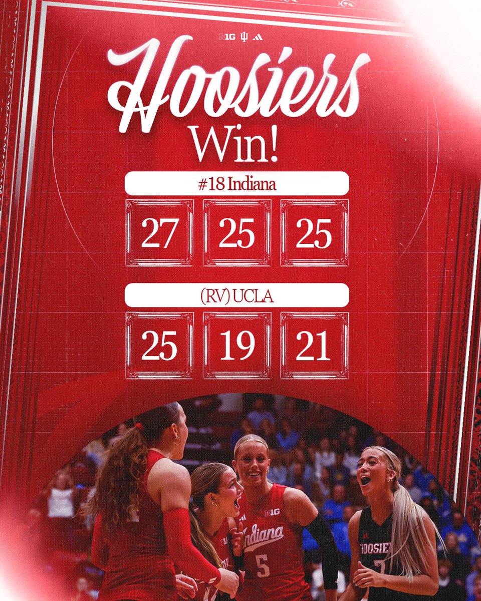 IndianaVB's tweet photo. B1G-TIME SWEEP. 🧹 https://t.co/CS1E0TZtG4