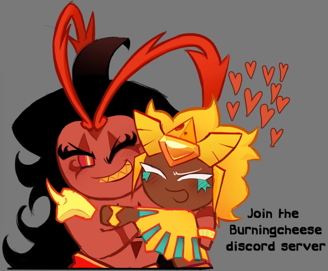 ckrbodrioships's tweet photo. the burningcheese discord server is finally open and public to the public!!!
the minimum age you must be to join is 15!
- 🔥🧀
#cookierunkingdom #cookierunkingdomfanart #burningspicecookie #goldencheesecookie #burningcheese https://t.co/bHZLjHJfzy