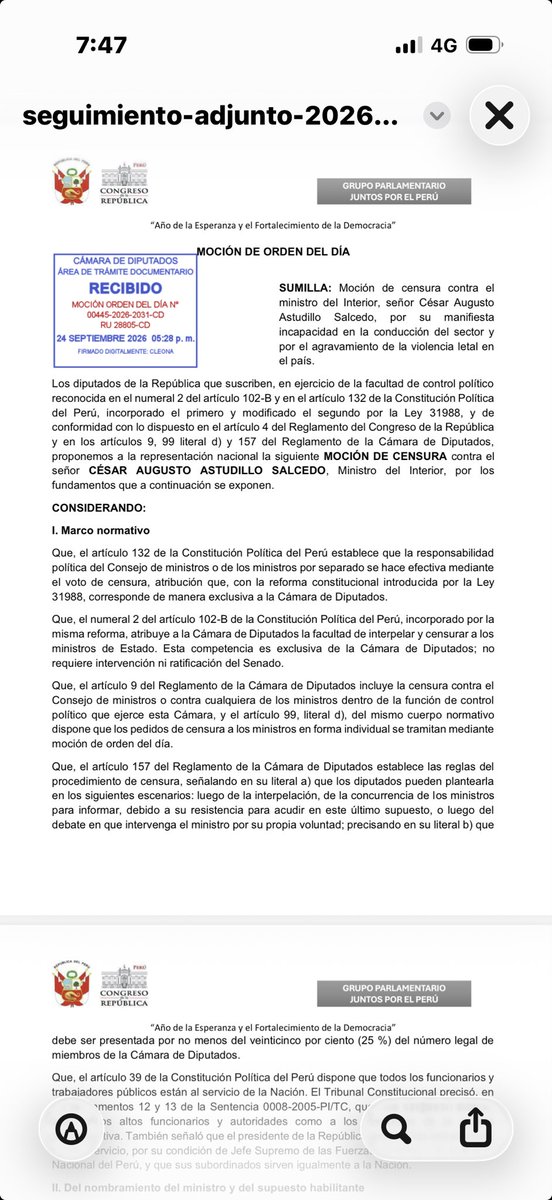patty_juarez_'s tweet photo. Mientras la Pdta de la República @KeikoFujimori está consiguiendo seguridad e inversiones para el Perú, la izquierda hace lo que mejor sabe : impedir que el país tenga orden y se luche de manera continua contra el crimen. Ahora a menos de 60 días pretenden censurar al  Mininter. https://t.co/gljoGlro4K