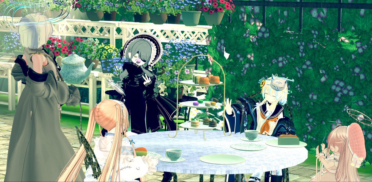 _pel_MC's tweet photo. でもでも！お茶会してたらみんなも来てくれたんだよー！
オルちゃんが淹れてくれた紅茶、すっごく美味しかったな��…またみんなでお茶会しようね〜✨ https://t.co/PgXpVlGQvg