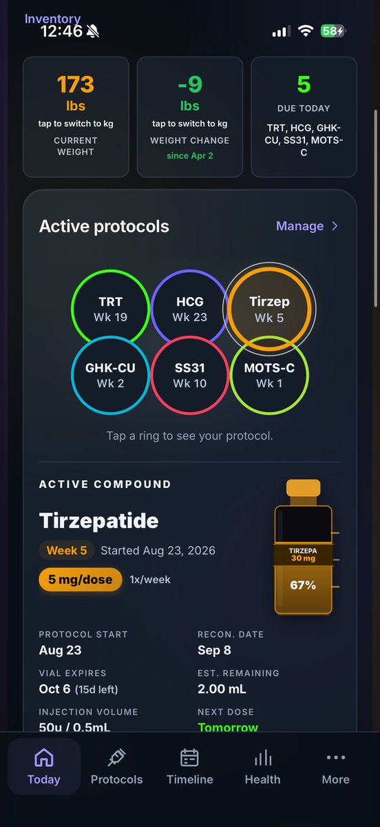 MyPepProtocol's tweet photo. @Satoshipeptides How do you track your protocols? https://t.co/8YDYM24tKH