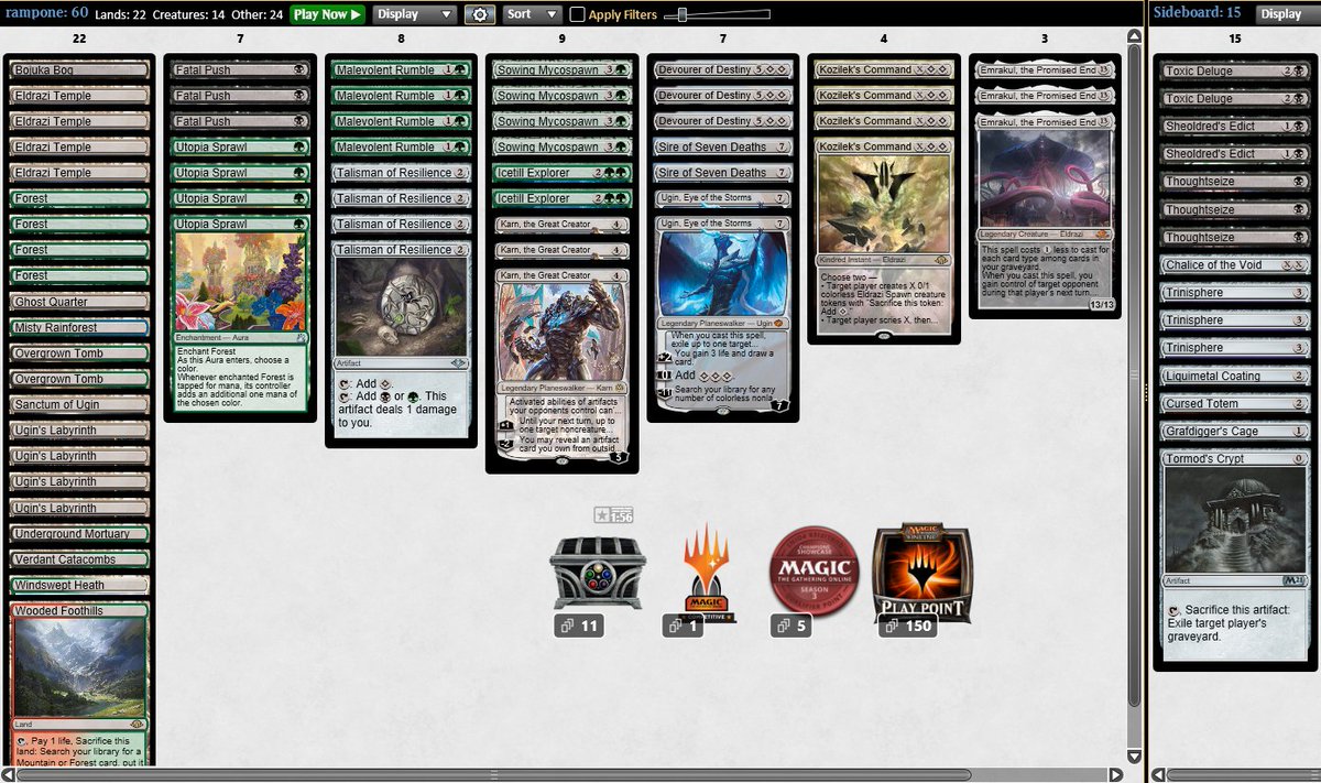 PiemontiAndrea's tweet photo. NVM this is the best Modern deck https://t.co/qoho2yxJBg