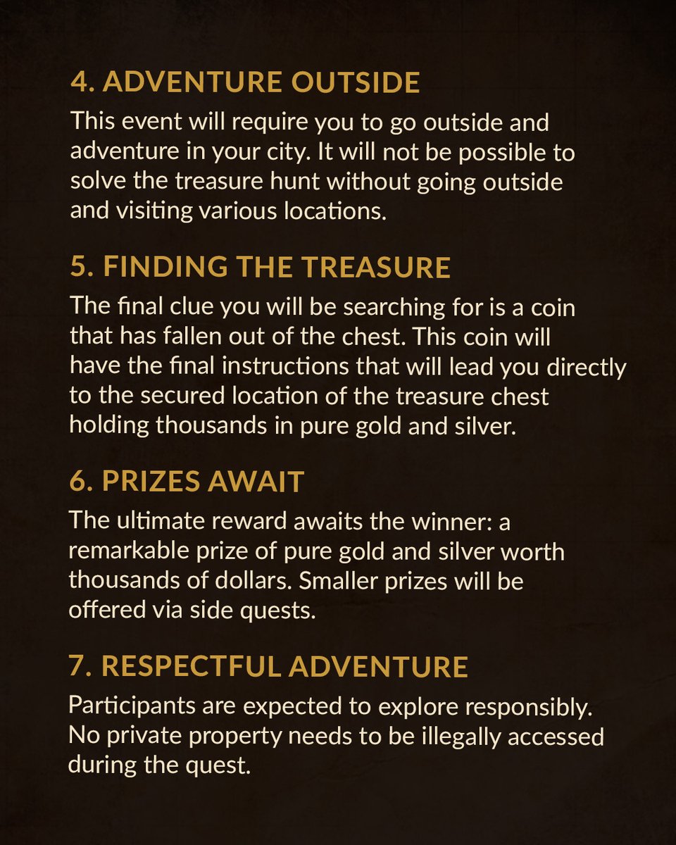 Losttreasureca's tweet photo. Curious how the hunt will unfold as of October 10th? 🤔 Here is a full, two page guide on exactly what to expect. ✅

#losttreasure https://t.co/9aRPrToc8T