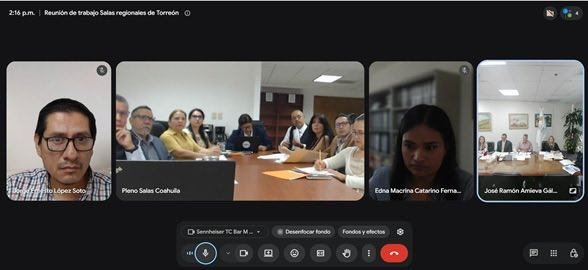 TFJAMexico's tweet photo. Porque la coordinación fortalece la labor diaria del #TFJA, esta tarde llevamos a cabo reuniones de trabajo virtual con las #SalasRegionales de #NuevoLeón y #Coahuila, a fin de implementar acciones de mejora que redunden en la atención a la ciudadanía y cumplir así con el compromiso social que le dio origen a este órgano colegiado hace 90 años.

#JusticiaAdministrativa