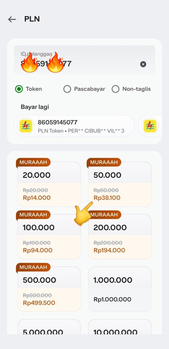 ifanfirmans's tweet photo. ternyata beli token PLN 50rb di GoPay lagi diskon jadi 40rb aja, udah termasuk biaya admin pula. Lumayan banget selisih 10rb 😭 #DISKONPLNDIGOPAY https://t.co/t3Ml1R9HOF