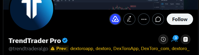 duneeund's tweet photo. @trendtraderalgo genuinely amused at how the dextoro team continues to grift after their dev became a literal spam deployer trying to milk every dollar https://t.co/qfj0RptUD2