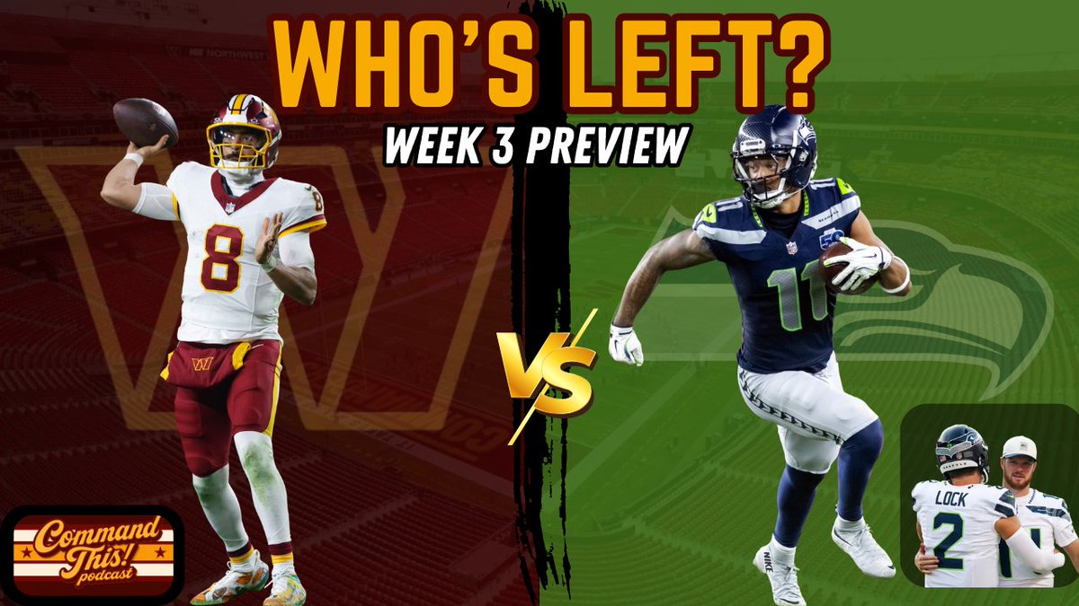 Command_This's tweet photo. WHO’S LEFT?!

Jayden is OUT. The injuries are piling up. And now the defending champs are coming to Washington.

We’re breaking down Commanders-Seahawks LIVE tonight.

🎥 https://t.co/0RWsog19xn

#RaiseHail https://t.co/IoYPVvkDaJ