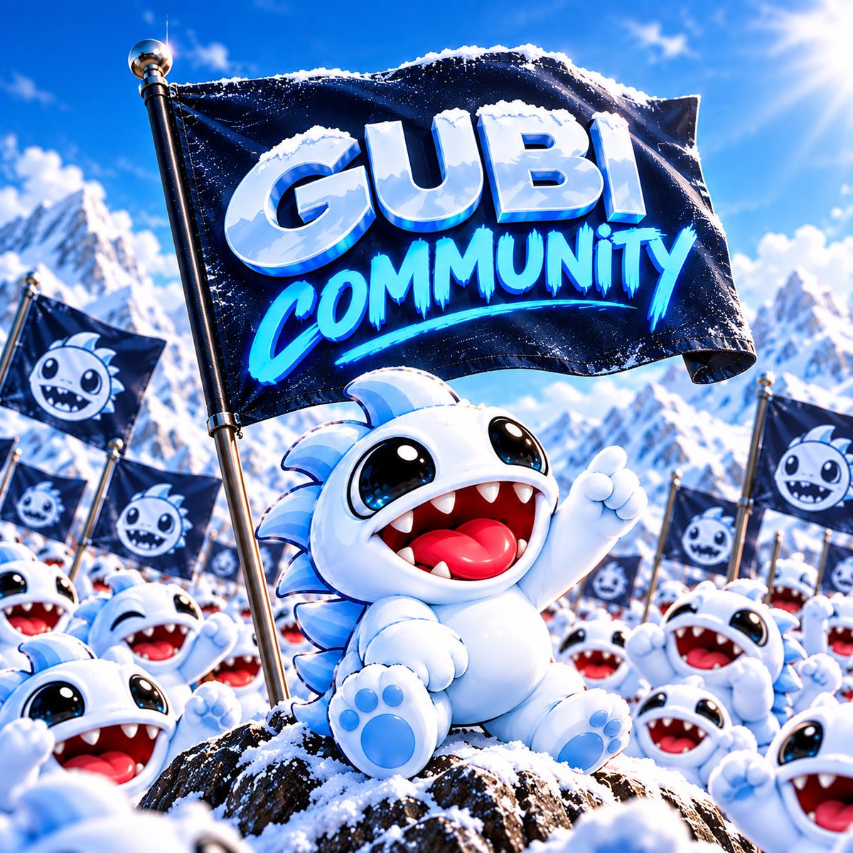 ItsGubi's tweet photo. the GUBI army is growing. 

one GUBI became two.
two became a community.

GUBI eats the market. 

Join the community 
https://t.co/H6NrhU062Y https://t.co/U0pdLm6Owv