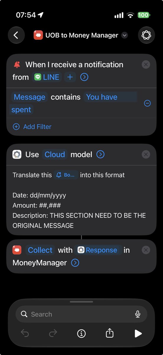 ohmananda's tweet photo. @0xQuark นี่ครับบบบบ เปิด automation on ใน shortcut ละครับ https://t.co/kK3MxZnzIg