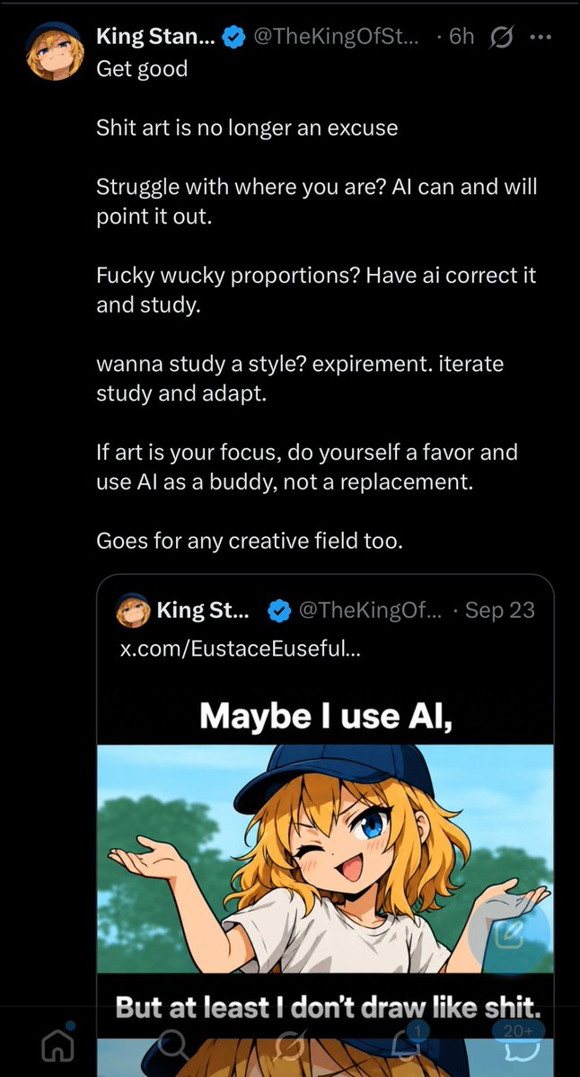 ScottieMuse's tweet photo. i fucking hate people like this.

And partially because of that im gonna start pursuing and posting art. i dont really care if its bad, but i’ve always had a soft spot for things that make our world more beautiful.

its not always about the destination https://t.co/l4XmS3LuVl