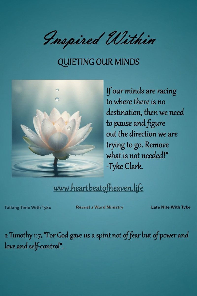 tykeclark's tweet photo. QUIETING OUR MINDS https://t.co/gAGQwLTegD